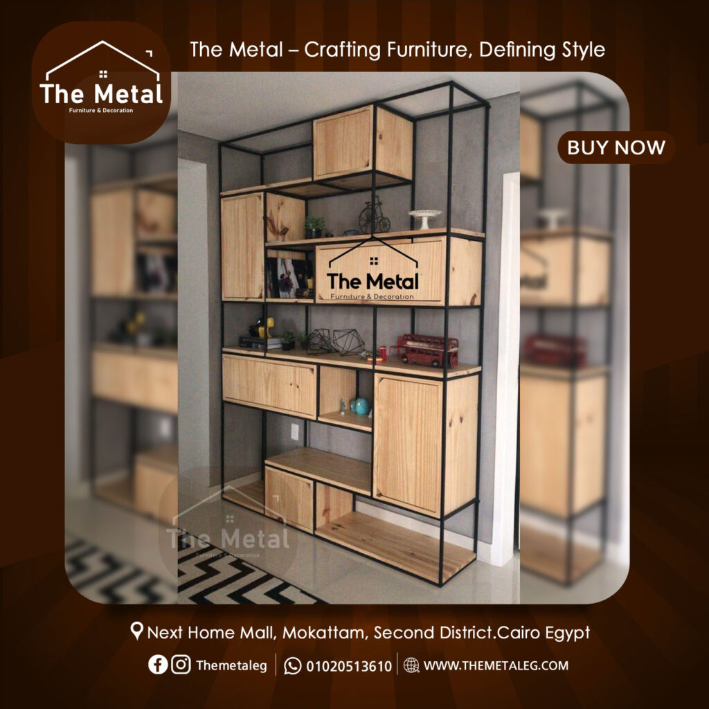 Norma Bookshelf – Stunning Constellation Wood & Metal Design (130×35)