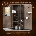 5-Tier Industrial Bookshelf – Wood & Metal