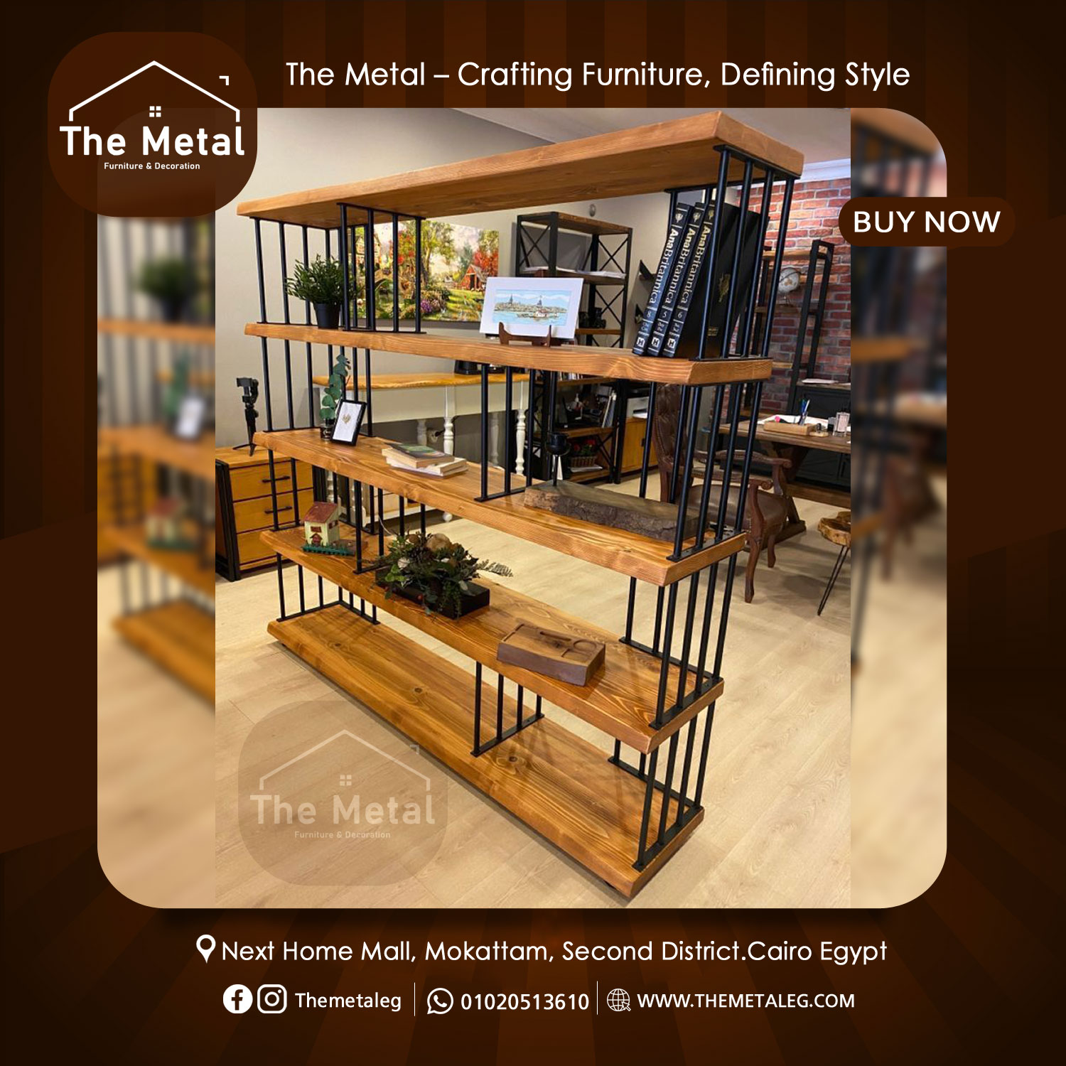 Izar Bookshelf – Elegant Natural Wood & Metal Binary Star Design Izar Bookshelf – Elegant Natural Wood & Metal Binary Star Design