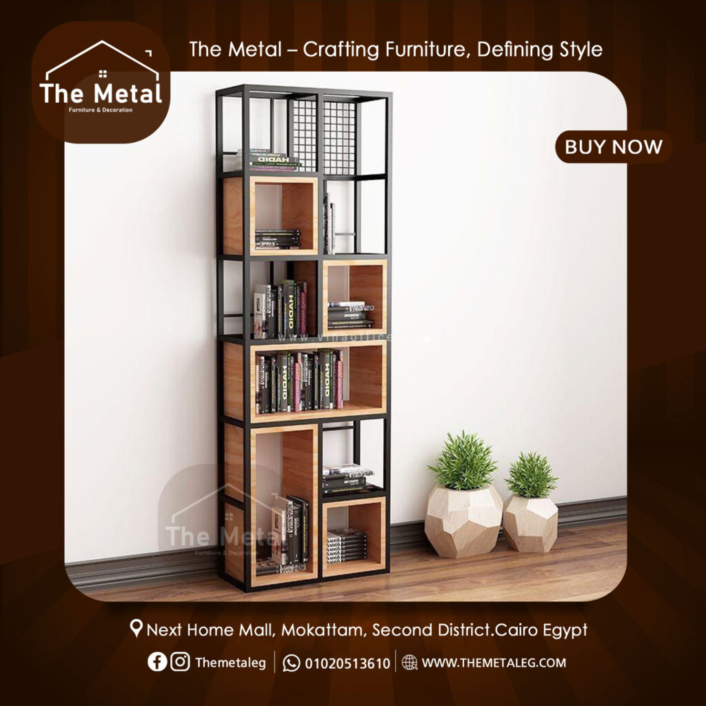 Juliet Bookshelf – Unique Star-Inspired Modern Wood & Metal Design