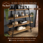 Industrial Bookshelf 4 Tier – Premium Wood & Metal Shelving Unit
