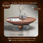 Round Center Table – Modern Wood & Metal Design