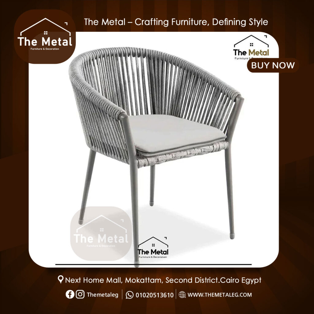 Rustic Rope Metal Chair – Handcrafted Natural Rope Design by The Metal