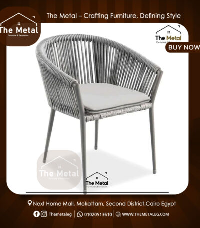 Rustic Rope Metal Chair – Handcrafted Natural Rope Design by The Metal