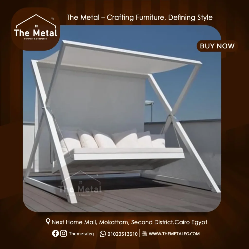 Patio Swing Sofa – Modern Aluminum Outdoor Swing