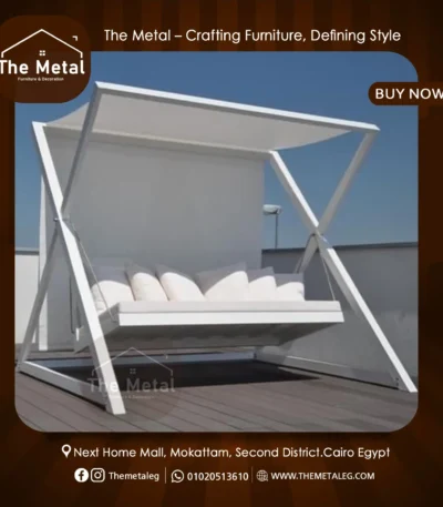 Patio Swing Sofa – Modern Aluminum Outdoor Swing