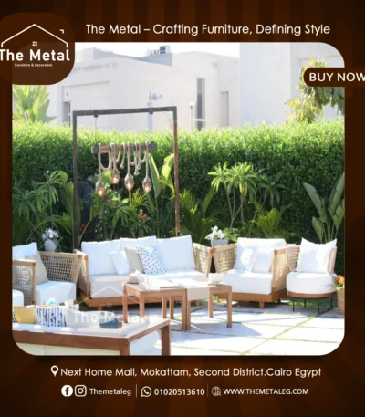 Fiji Outdoor Set — Modern Pine Wood Outdoor Sofa