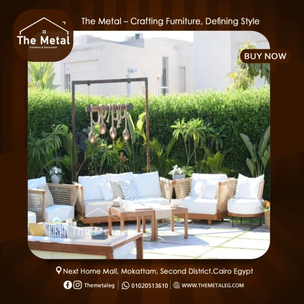 Fiji Outdoor Set — Modern Pine Wood Outdoor Sofa