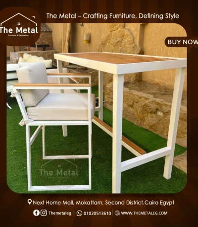 Terran Bar Stool – Modern Steel & Aluminum Design