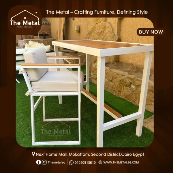 Terran Bar Stool – Modern Steel & Aluminum Design