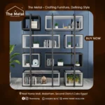 Juliet Bookshelf – Modern Wood & Metal Design