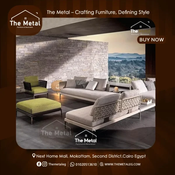 Saint Lucia Outdoor Furniture Set – Luxury Wood & Metal Garden Seating