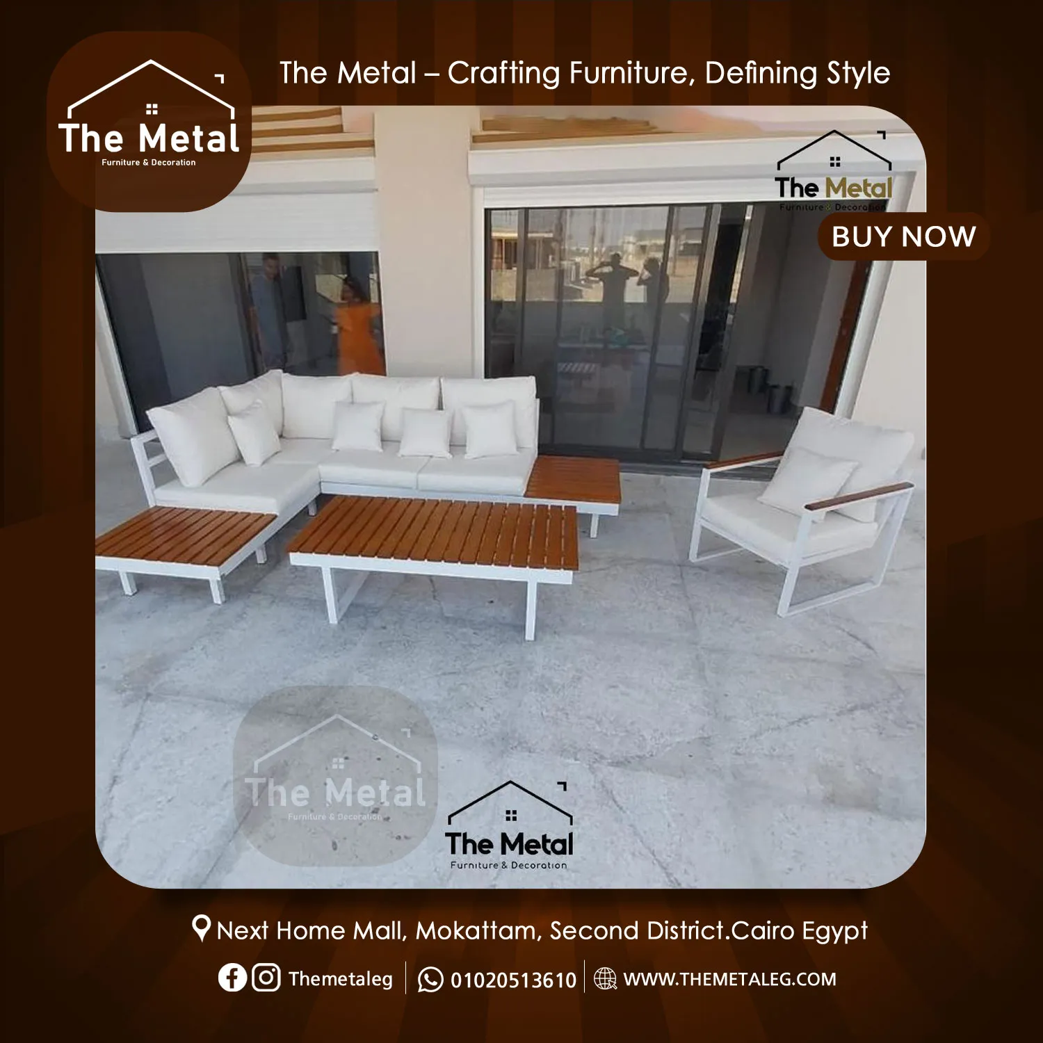 Terran – Luxury Outdoor Wood & Metal Furniture Set Terran – Luxury Outdoor Wood & Metal Furniture Set