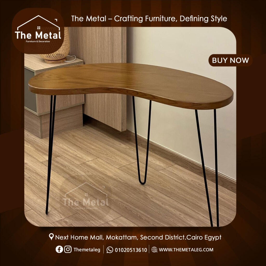 Wood & Metal Computer Desk – Premium Industrial Rustic Home Office Table