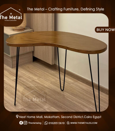 Wood & Metal Computer Desk – Premium Industrial Rustic Home Office Table