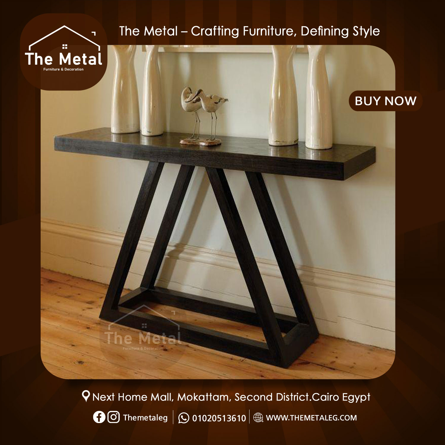 Console Table – The Metal | Modern Wood & Metal Design Console Table – The Metal | Modern Wood & Metal Design