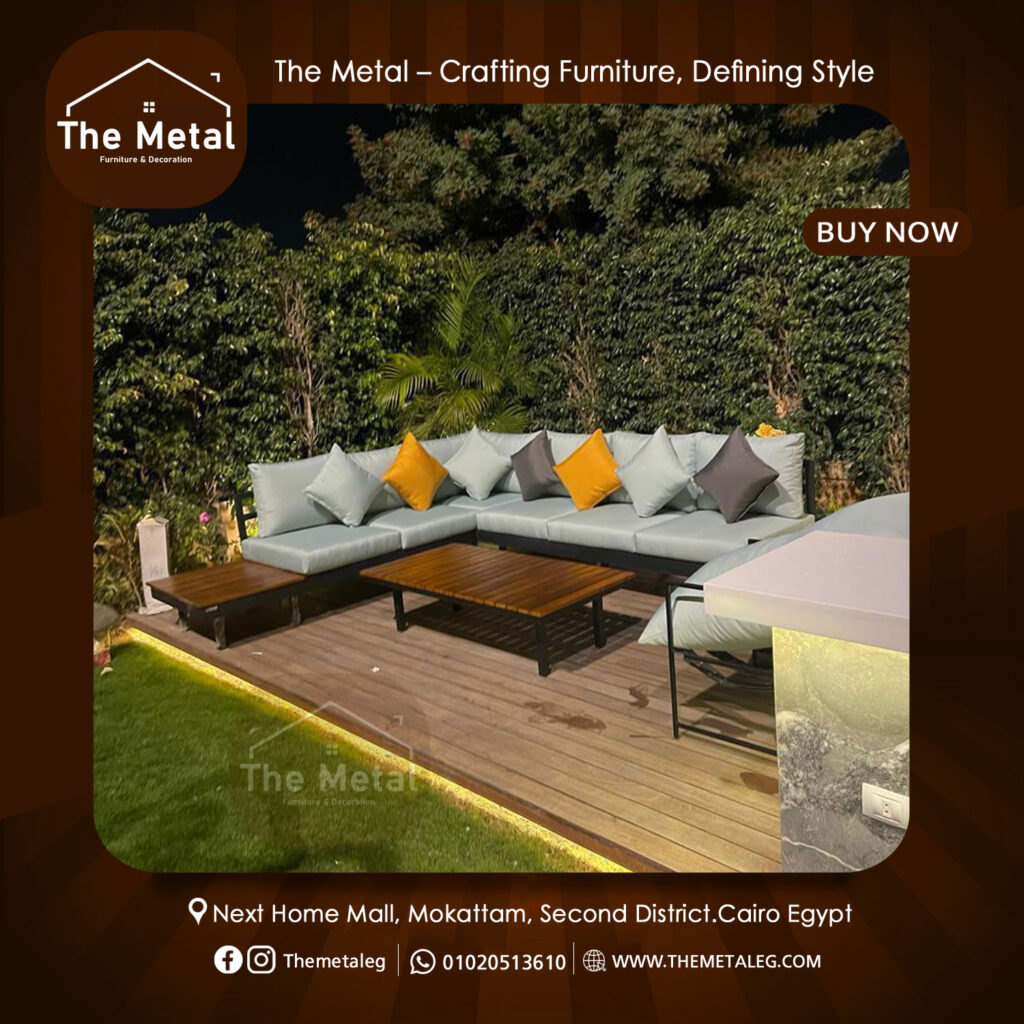 Tiran – Outdoor Furniture Set (Pine Wood & Iron)
