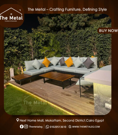 Tiran – Outdoor Furniture Set (Pine Wood & Iron)