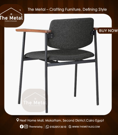 Luxury Dining Chair – Model 118 (Black & Gold Edition)