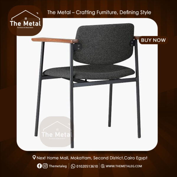 Luxury Dining Chair – Model 118 (Black & Gold Edition)