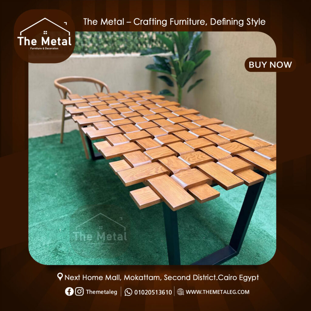 Dafeera Dining Table – Premium Beech & Teak Wood Design