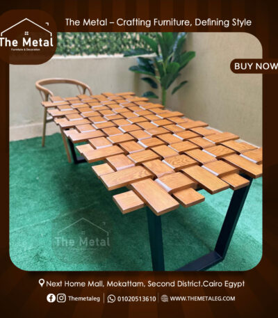 Dafeera Dining Table – Premium Beech & Teak Wood Design