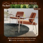 Modern Living Set – Metal Frame Sofa & Armchairs by The Metal