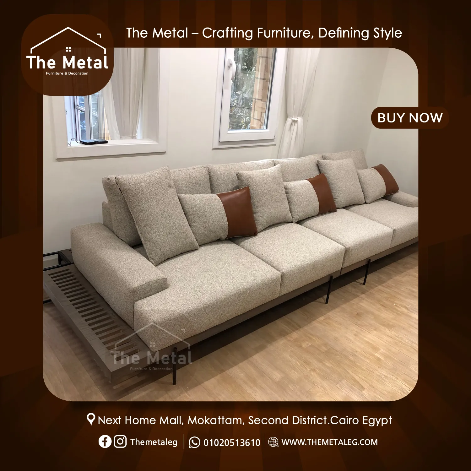 Laura U Outdoor Sofa – Modern Wood & Metal Design Laura U Outdoor Sofa – Modern Wood & Metal Design