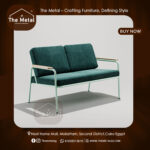 Modern Living Set – Metal Frame Sofa & Armchairs by The Metal