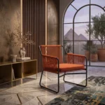كرسي لاونج ووفن المنحني – Hand Woven Curved Lounge Chair