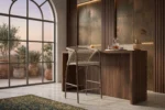 كرسي بار أرتيزان المغزول يدوياً – Artisan Hand-Woven Bar Chair