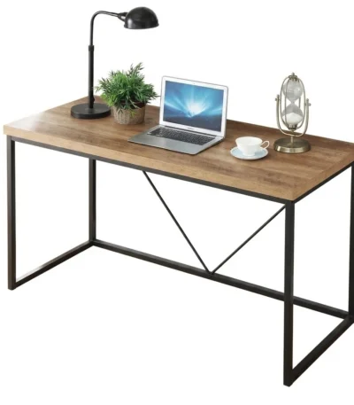 "Home Office" Desk مكتب كمبيوتر منزلي – خشب ومعدن