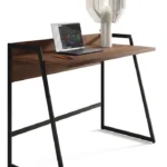 "Industrial Rustic" Writing Table مكتب كمبيوتر ودراسة – خشب ومعدن