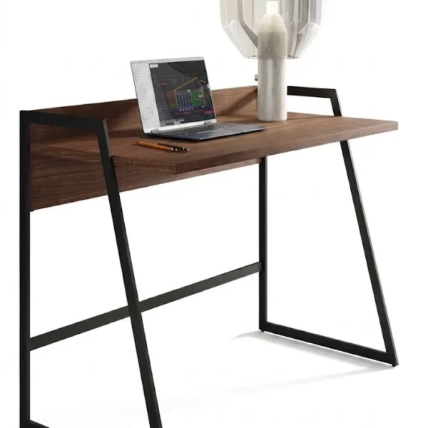 "Industrial Rustic" Writing Table مكتب كمبيوتر ودراسة – خشب ومعدن
