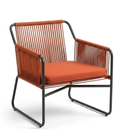 كرسي لاونج ووفن المنحني – Hand Woven Curved Lounge Chair