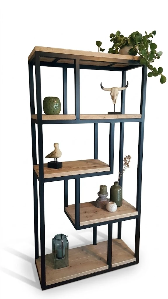 "Luna" Compact Bookshelf مكتبة ووحدة أرفف مودرن للمساحات الصغيرة