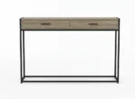 "Farmhouse with Drawers" Desk مكتب كمبيوتر بـ أدراج – خشب ومعدن