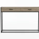 "Farmhouse with Drawers" Desk مكتب كمبيوتر بـ أدراج – خشب ومعدن