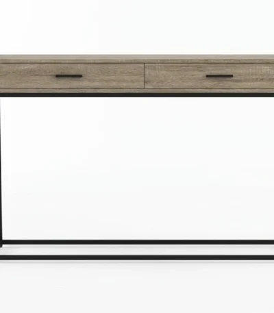 "Farmhouse with Drawers" Desk مكتب كمبيوتر بـ أدراج – خشب ومعدن