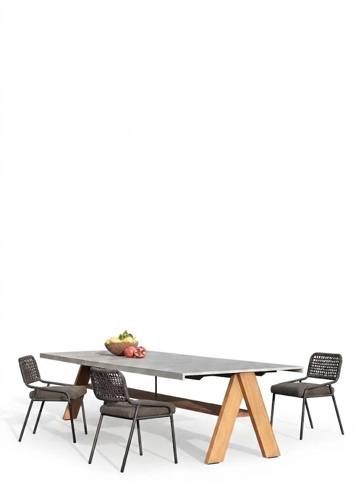 ترابيزة سفرة خارجية مودرن - The Metal Outdoor Dining Table