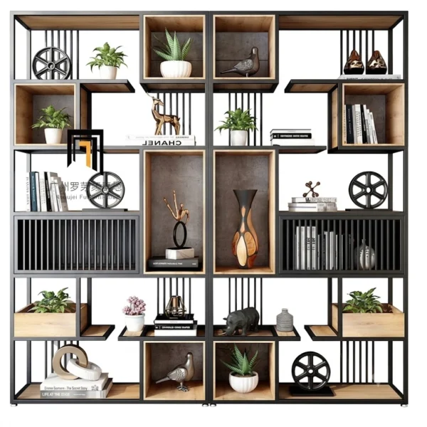 "Norma" Bookshelf مكتبة ووحدة أرفف مودرن بتصميم هندسي مميز