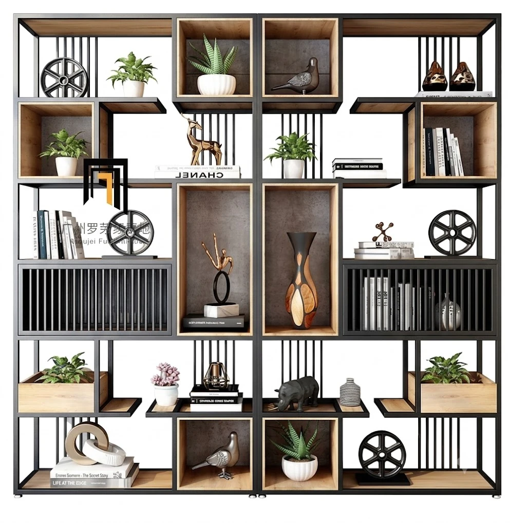 "Norma" Bookshelf مكتبة ووحدة أرفف مودرن بتصميم هندسي مميز