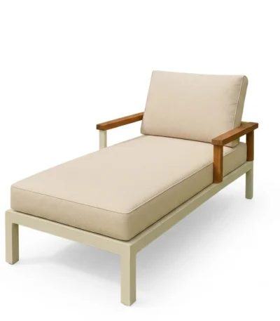 "Santorini Luxury Outdoor Chaise Lounge | شيزلونج حدائق ومسابح فاخر