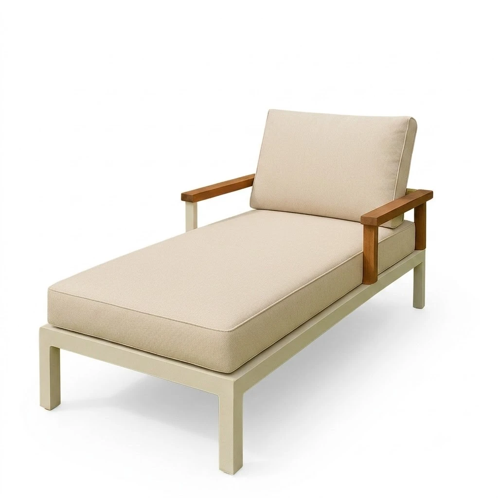 "Santorini Luxury Outdoor Chaise Lounge | شيزلونج حدائق ومسابح فاخر