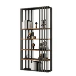 "Tier" Bookshelf – Wood & Metal Design مكتبة تير مودرن بتصميم خشبي ومعدني