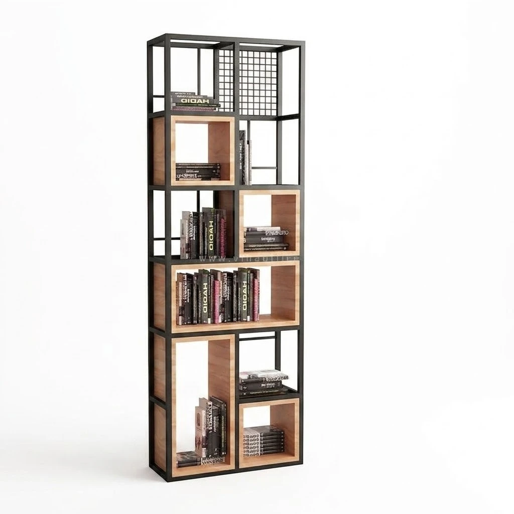 "Juliet" Modern Bookshelf مكتبة ووحدة أرفف مودرن بتصميم هندسي مميز