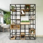 "Norma Grand" Bookshelf – Wood & Metal مكتبة نورما جراند – خشب ومعدن