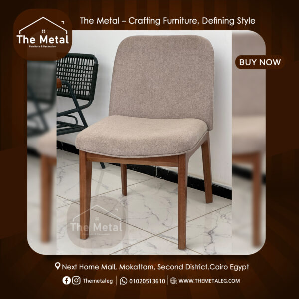 Sienna Dining Chair | Best Luxury Modern Solid Wood Linen Armchair