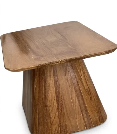 ترابيزة جانبية تيك طبيعي فاخرة - Vera Luxury Wood End Table