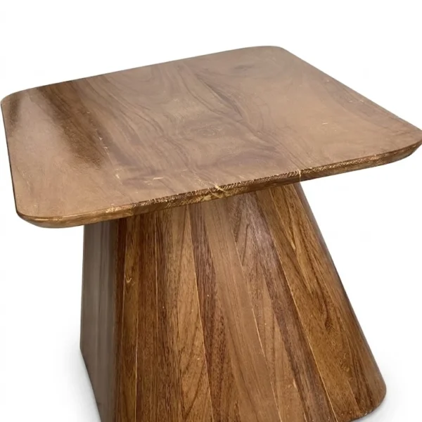 ترابيزة جانبية تيك طبيعي فاخرة - Vera Luxury Wood End Table